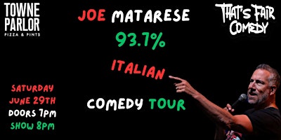 Joe Matarese at The Towne Parlor in Stamford!  Saturday 6/29 8pm! primary image