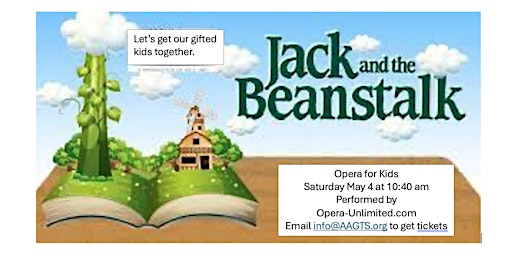 Opera for Kids Saturday May 4th at 10:40 primary image