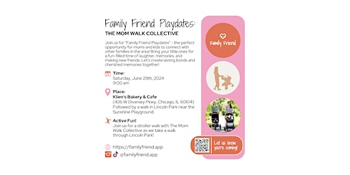 Family Friend Playdates: The Mom Walk Collective primary image