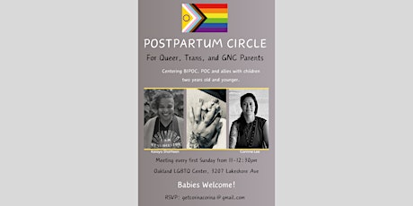 Postpartum Community Circle for Queer and Trans Parents (May)