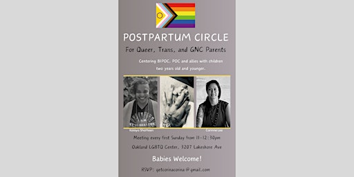 Postpartum Community Circle for Queer and Trans Parents (May) primary image