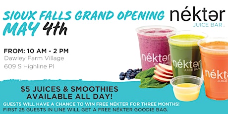 Nékter Juice Bar® Grand Opening in Sioux Falls, SD!