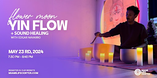 Imagem principal do evento Flower Moon Yin Flow + Sound Healing with Edgar Navarro