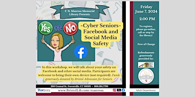 Cyber Seniors Technology Workshop: Facebook & Social Media Safety primary image
