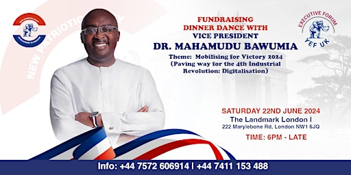 Primaire afbeelding van FUNDRAISING DINNER DANCE WITH VICE PRESIDENT DR. MAHAMUDU BAWUMIA