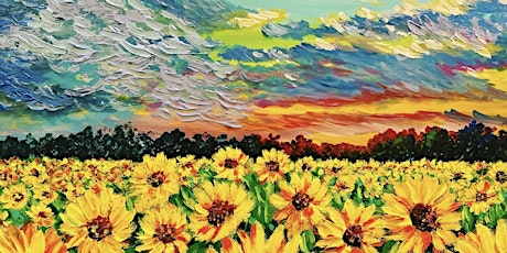 Sunflower field Fingerpainting by ArtBeyondImpressions