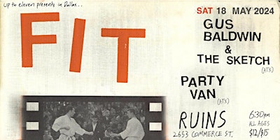 FIT w/ Gus Baldwin & The Sketch + Party Van  primärbild