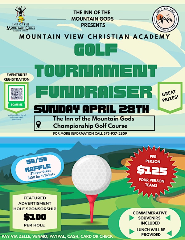 Mountain View Christian Academy Golf Tournament Fundraiser