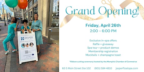 Jasper Float Spa - Grand Opening Celebration!