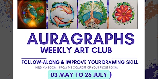Learn to Paint Watercolour Auragraphs - Psychic Soul Online Weekly Art Club  primärbild