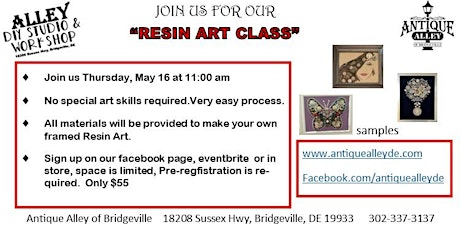 RESIN ART CLASS WITH JEWELRY