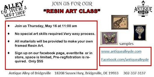 RESIN ART CLASS WITH JEWELRY primary image