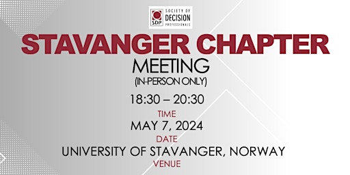Imagen principal de Stavanger SDP Chapter Meeting | Keynote Speaker: Trygve Botn