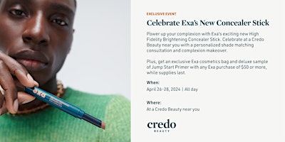 Imagem principal do evento Celebrate Exa's New Concealer Stick - Credo Beauty Hayes Valley