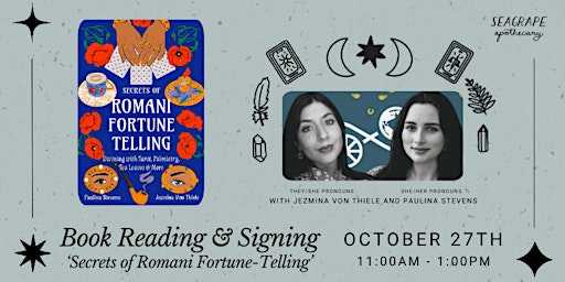 Primaire afbeelding van Secrets of Romani Fortune-Telling: Book Signing & Reading  *in-person!*
