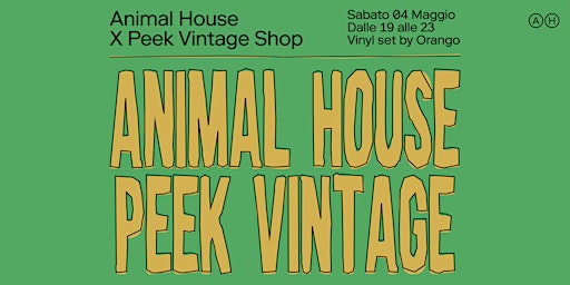 Imagem principal do evento ANIMAL HOUSE x PEEK VINTAGE SHOP