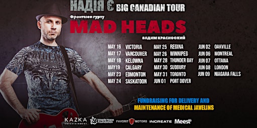 Image principale de Вадим Красноокий (MAD HEADS) | Thunder Bay -  May 28 | BIG CANADIAN TOUR