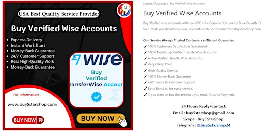 Hauptbild für #1 Buy Verified Wise Accounts