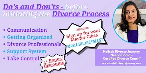 Do’s and Don’ts  - before Initiating the Divorce Process. primary image