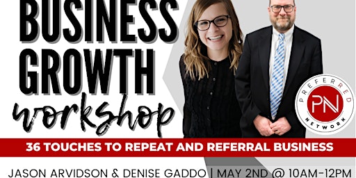 Imagen principal de Business Growth Workshop - 36 Touches To Repeat and Referral Busniess