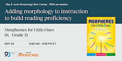 Morphemes For Little Ones Boot Camp May 23 primary image