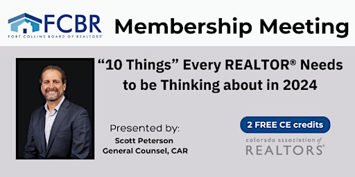 Imagem principal do evento “10 Things” Every REALTOR® Needs to be Thinking about in 2024 - 2CE