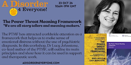 The Power Threat Meaning Framework -  A Workshop with Dr  Lucy Johnstone