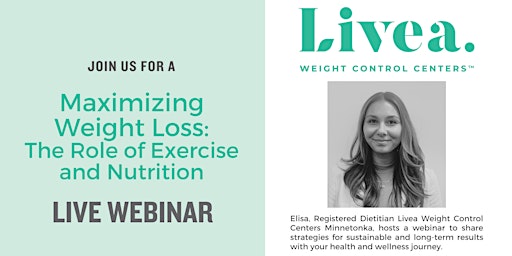 Immagine principale di Webinar | Maximizing Weight Loss: The Role of Exercise and Nutrition 