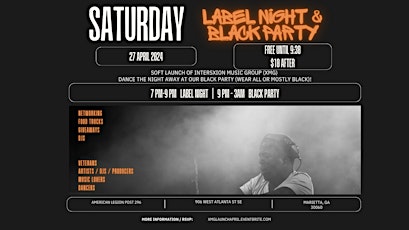 XMG Label Night & Legion Black Party primary image