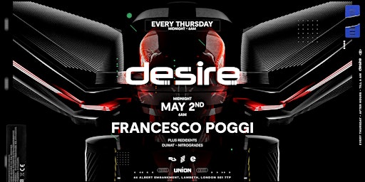 Desire (Your Weekly Thursday After Party) primary image