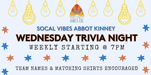 Primaire afbeelding van FREE Weekly Trivia Night on Abbot Kinney!