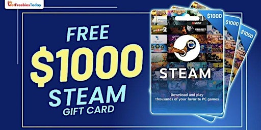 FREE™® [+UPDATE] Free Steam Gift Card Codes ♀ Free Steam Gift Cards 2024 primary image