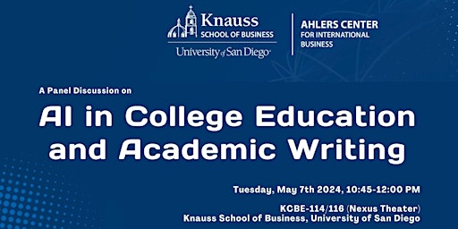 AI in College Education and Academic Writing (Panel Discussion) primary image