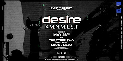 Imagem principal do evento Desire (Your Weekly Thursday After Party) x M.N.M.L.S.T.