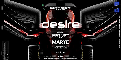 Image principale de Desire (Your Weekly Thursday After Party)