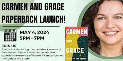 Imagen principal de Carmen and Grace Paperback Launch!