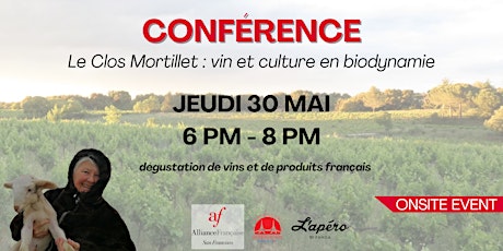 **Conférence et dégustation: vin et culture en biodynamie** May 30, 6pm