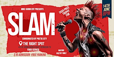 Imagem principal do evento The Right Spot Poetry Slam ($100)