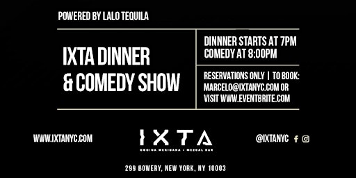 Imagen principal de IXTA Dinner & Comedy Show Hosted by Matt Pavich
