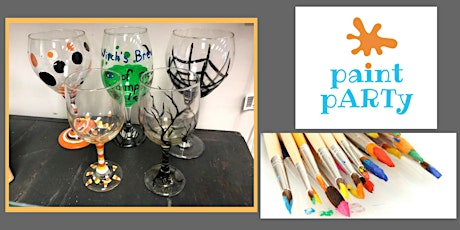 Paint'N'Sip Two Wine Glasses - Halloween - $35pp primary image