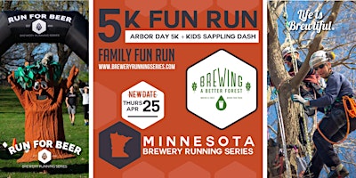 Primaire afbeelding van Arbor Day 5k + Kids Sapling Dash | 2024 MN Brewery Running Series