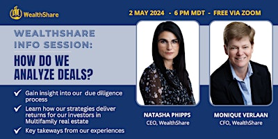 WealthShare Info Session: How Do We Analyze Deals? primary image