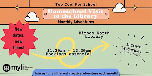 Imagem principal do evento Too Cool for School! Home school visit to the library - Mirboo North