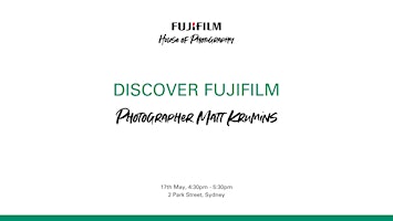 Imagem principal do evento DISCOVER Fujifilm: Photographer Matt Krumins
