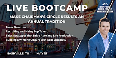 Primaire afbeelding van Trophy Club Bootcamp: Make Chairman's Circle an Annual Tradition- Nashville