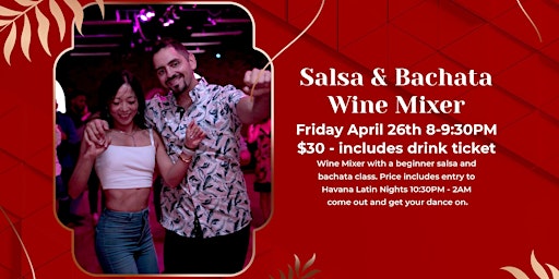 Imagem principal do evento Salsa & Bachata Wine Mixer