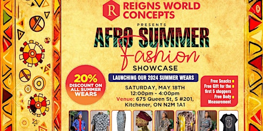 Primaire afbeelding van Afro Summer Fashion Launch