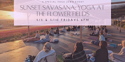 Imagem principal do evento Sunset Savasana: Sunset Yoga at the Flower Fields