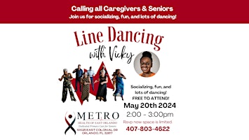 Primaire afbeelding van Free Senior 65+ Line Dancing at Metro Health of East Orlando