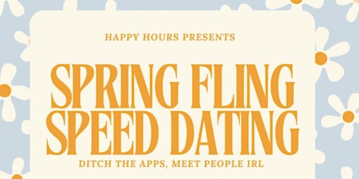 Primaire afbeelding van Spring Fling Speed Dating Ages 28-39 @ Waterloo Brewing